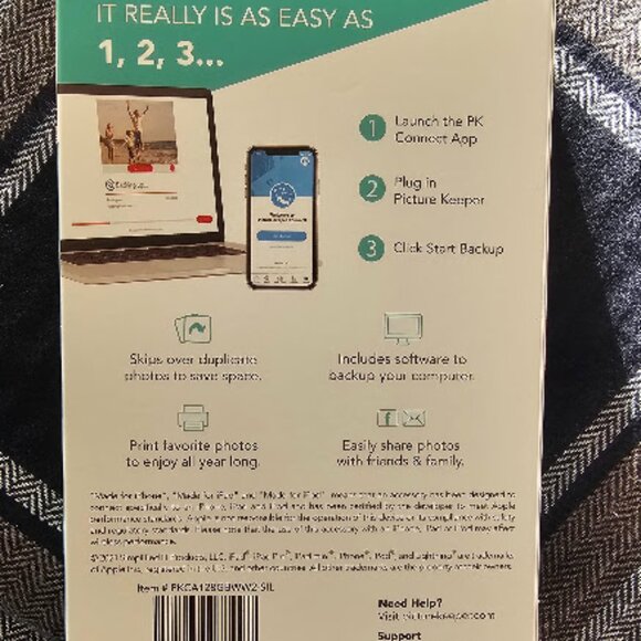 Picture Keeper Connect 128GB - New in Unopened Box - Silver USB Flash Drive - Picture 2 of 3